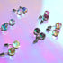 Rainbow Supernova | .925 Sterling Silver | Galaxy Glass Stud Earrings